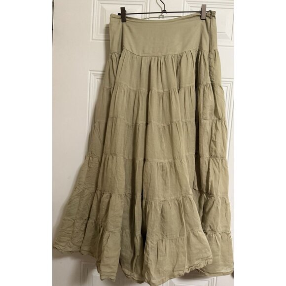 Erika Peña Tiered Maxi Skirt Women’s SZ S/M Sustainable Boho Flowy Long Resort - Picture 4 of 7
